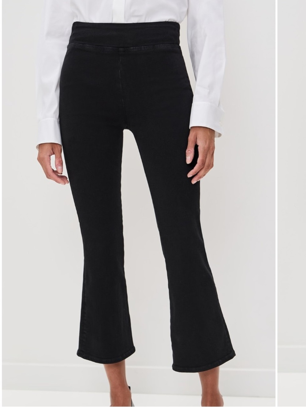 NWT Frame Jetset Crop High-Rise Mini-Boot Black Jeans 1 (25-29)